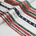 PS999 High quality single side Christmas ribbon roll printed customised ribbon logo